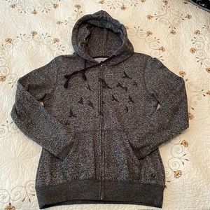 Oiselle hoodie with bird pattern